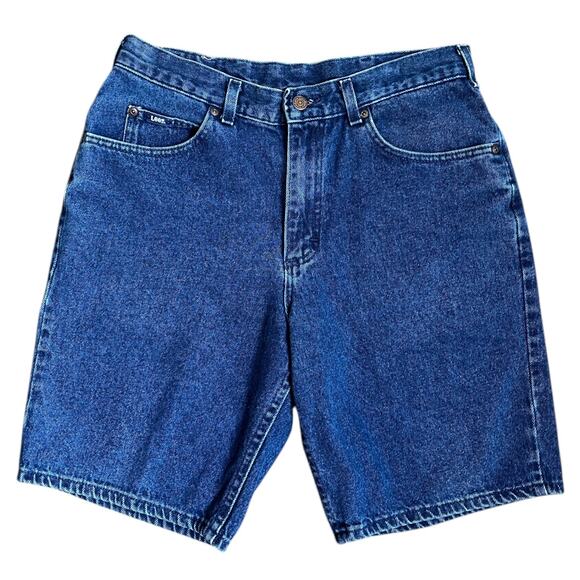 Vintage Lee High Waisted 100% Cotton Denim Jean Shorts - Picture 1 of 9